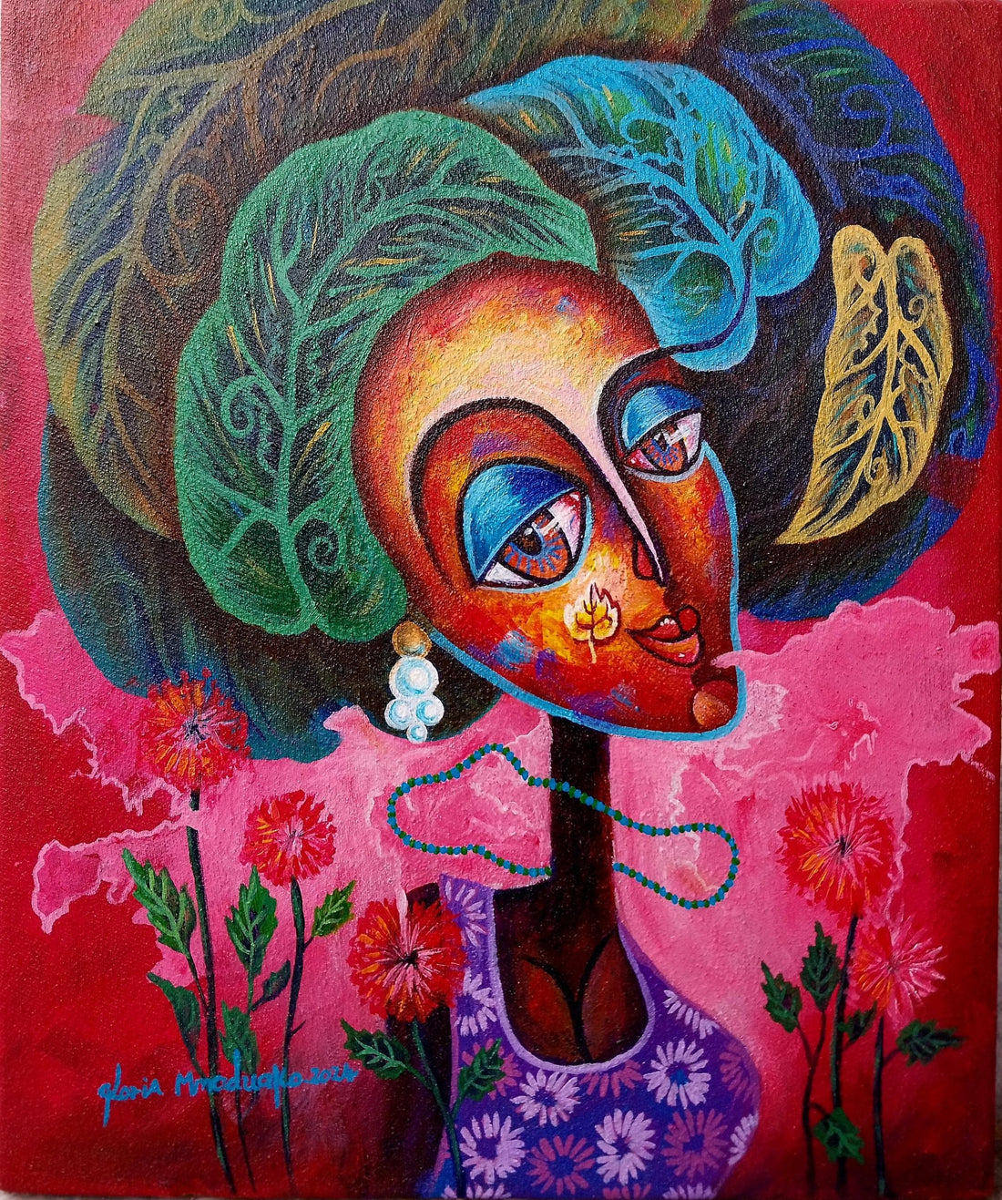 Alu-Dibond Fine Art Print Of Original Mixed Media Painting Journey Of Imperfections