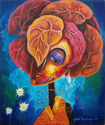 Alu-Dibond Fine Art Print Of Original Mixed Media Painting Journey Of Imperfections