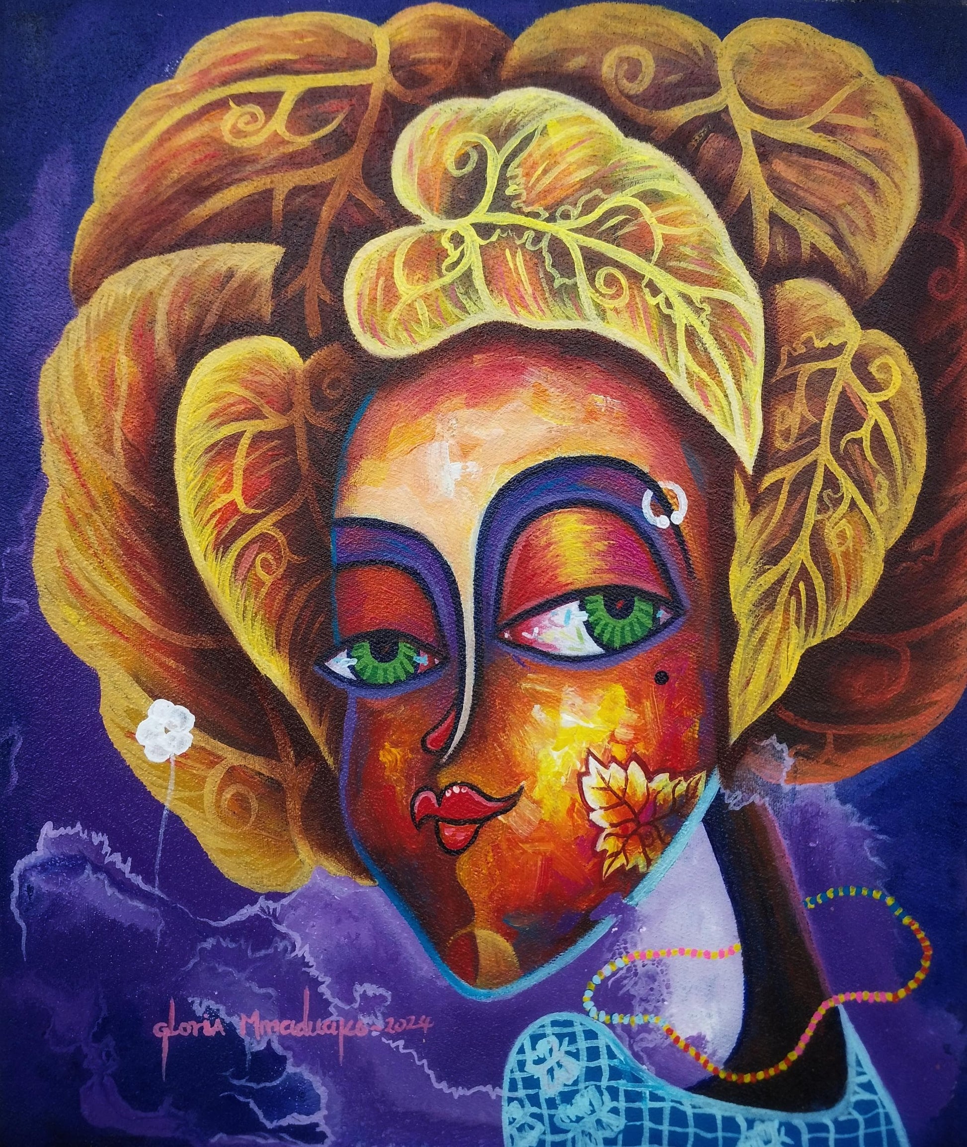 Alu-Dibond Fine Art Print Of Original Mixed Media Painting Journey Of Imperfections