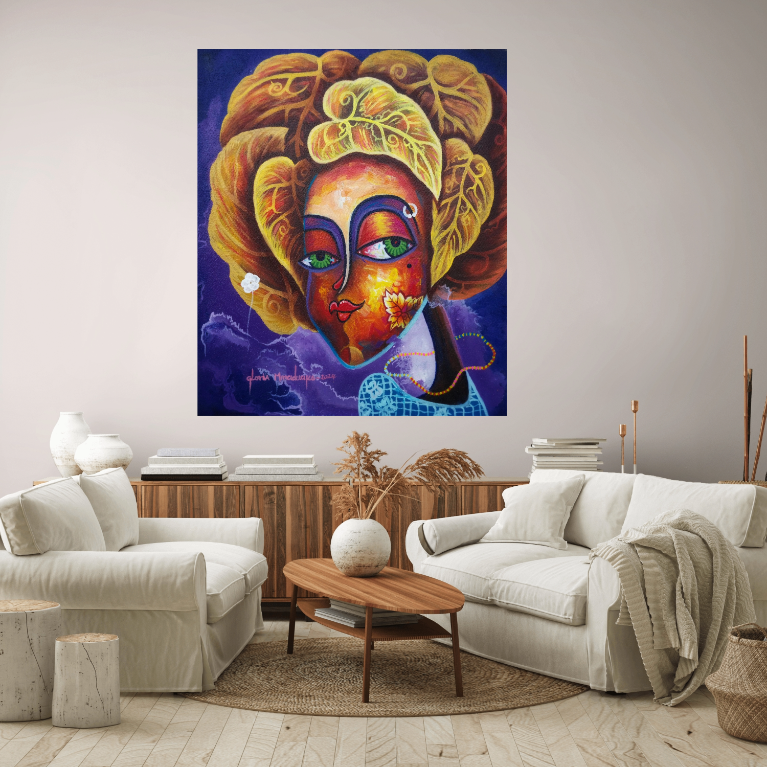 Alu-Dibond Fine Art Print Of Original Mixed Media Painting Journey Of Imperfections