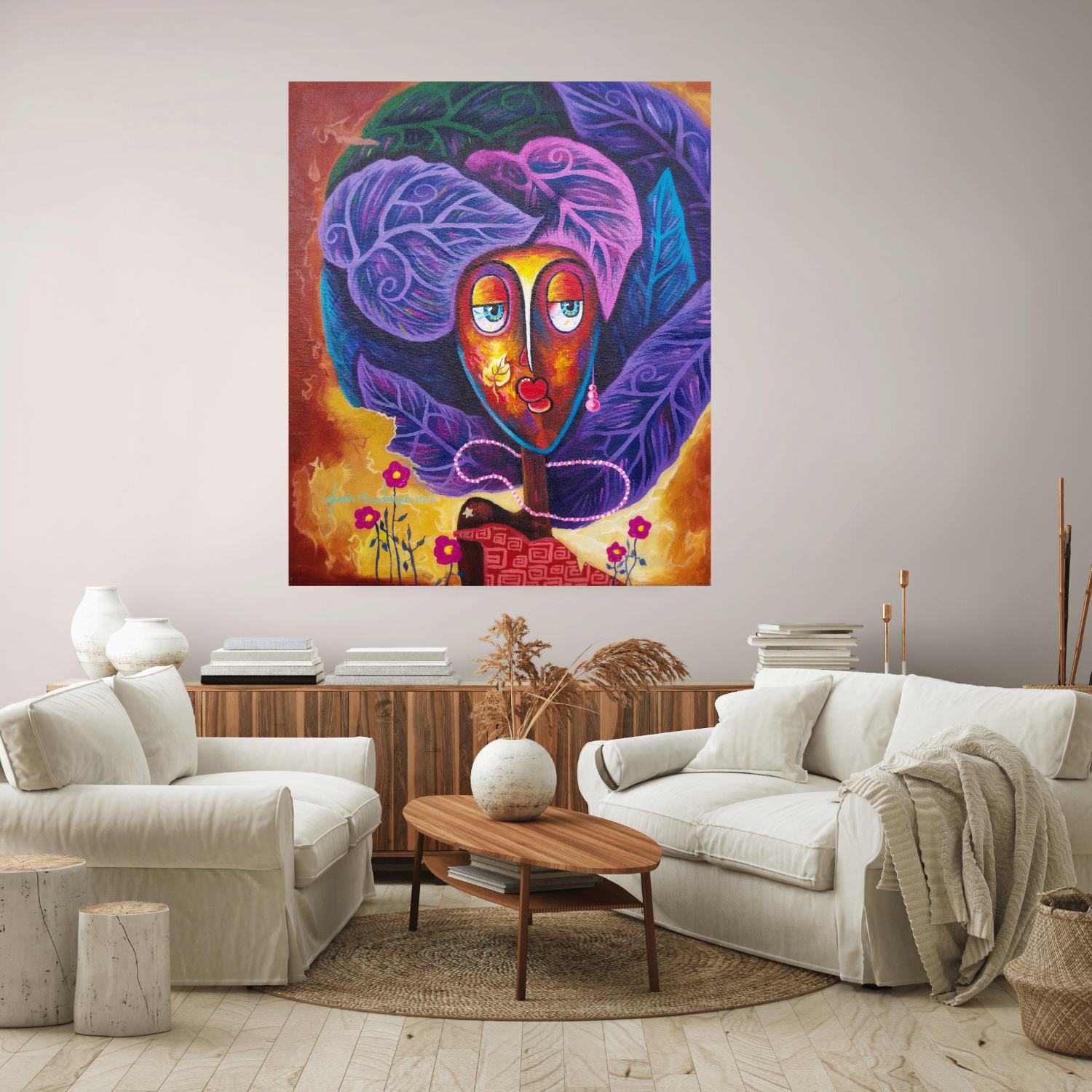 Alu-Dibond Fine Art Print Of Original Mixed Media Painting Journey Of Imperfections