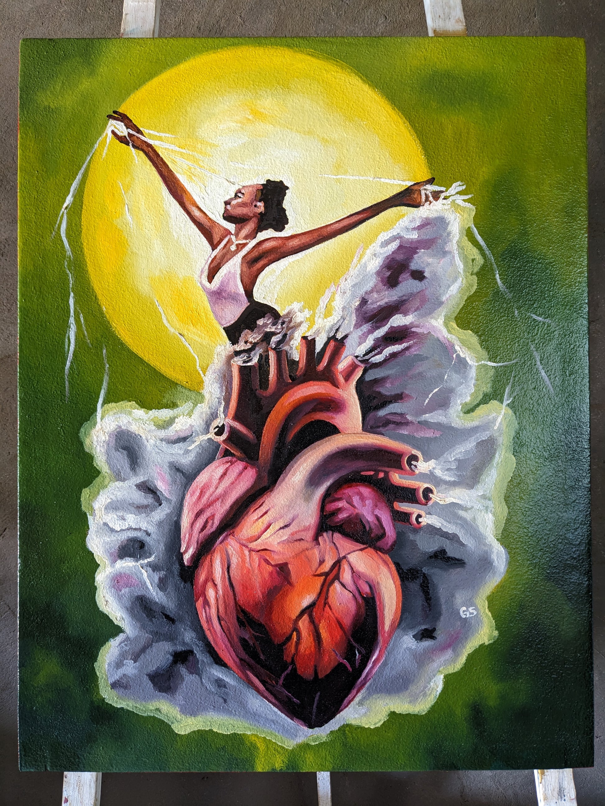 Vital Harmony : African Oil Painting by Gilles Samen