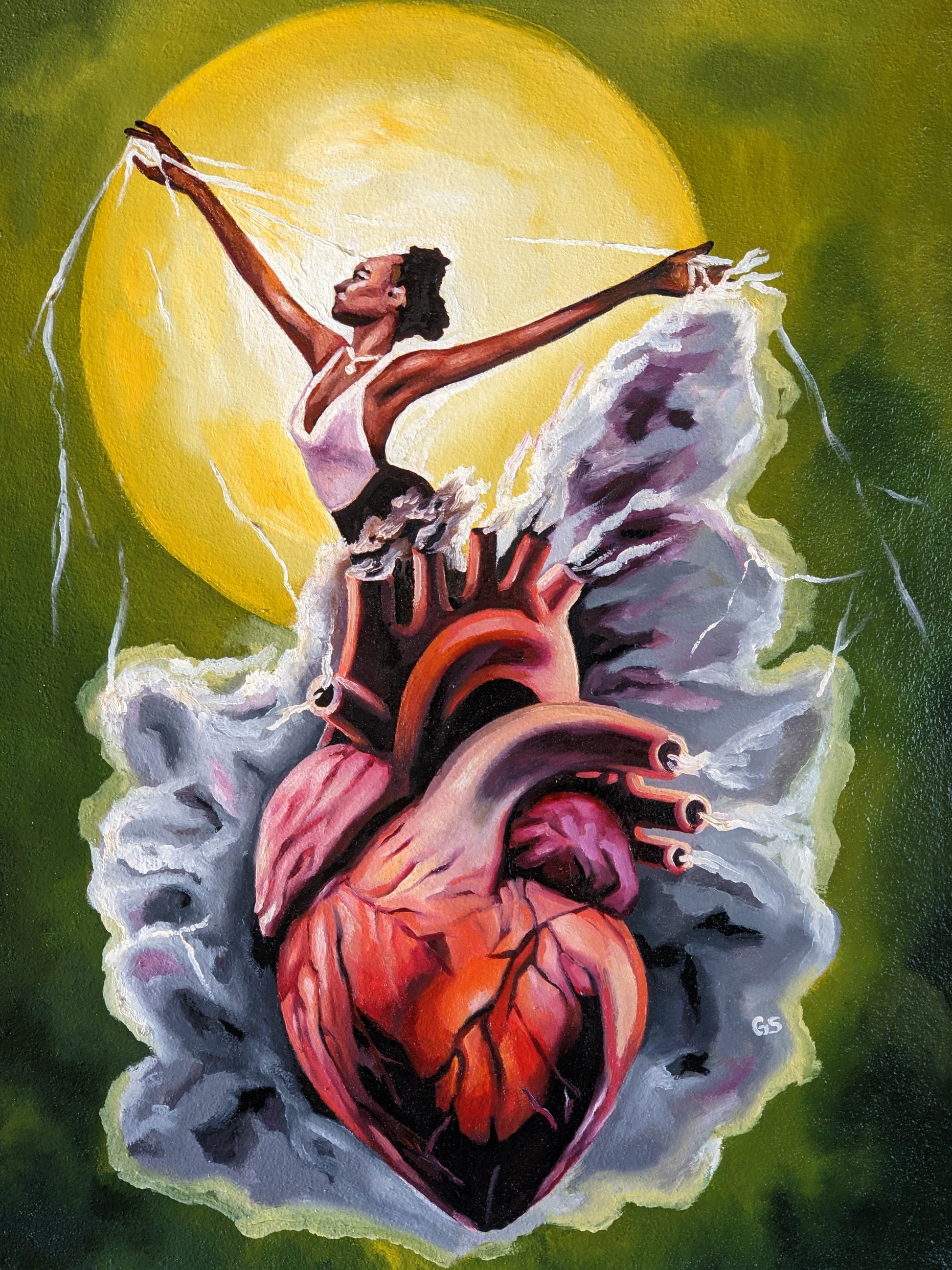 Vital Harmony : African Oil Painting by Gilles Samen