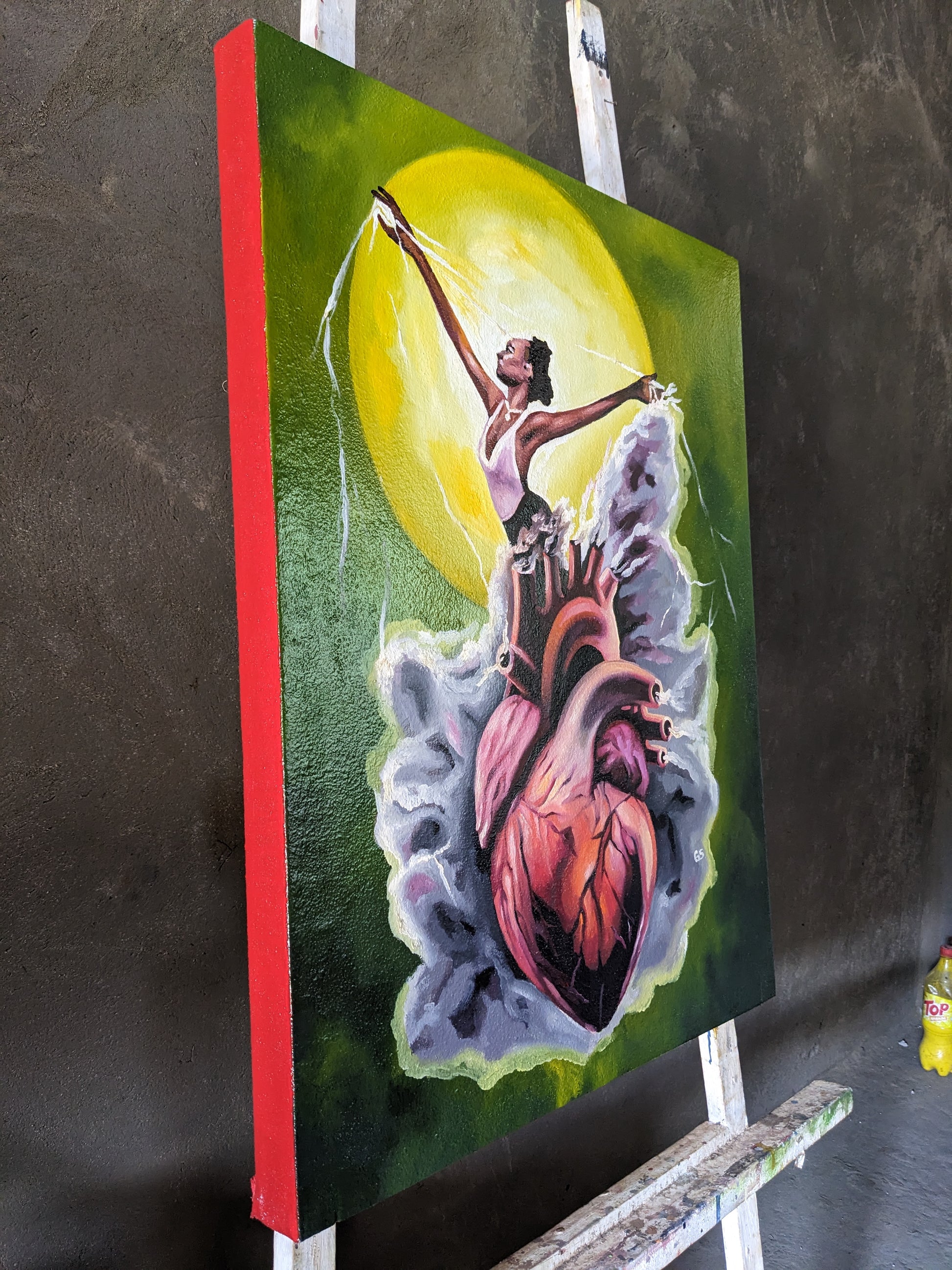 Vital Harmony : African Oil Painting by Gilles Samen