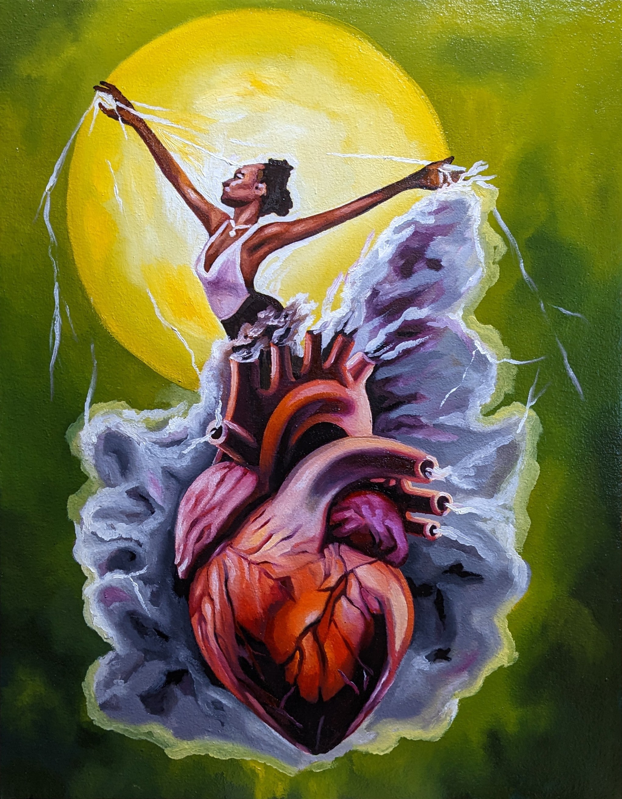 Vital Harmony : African Oil Painting by Gilles Samen