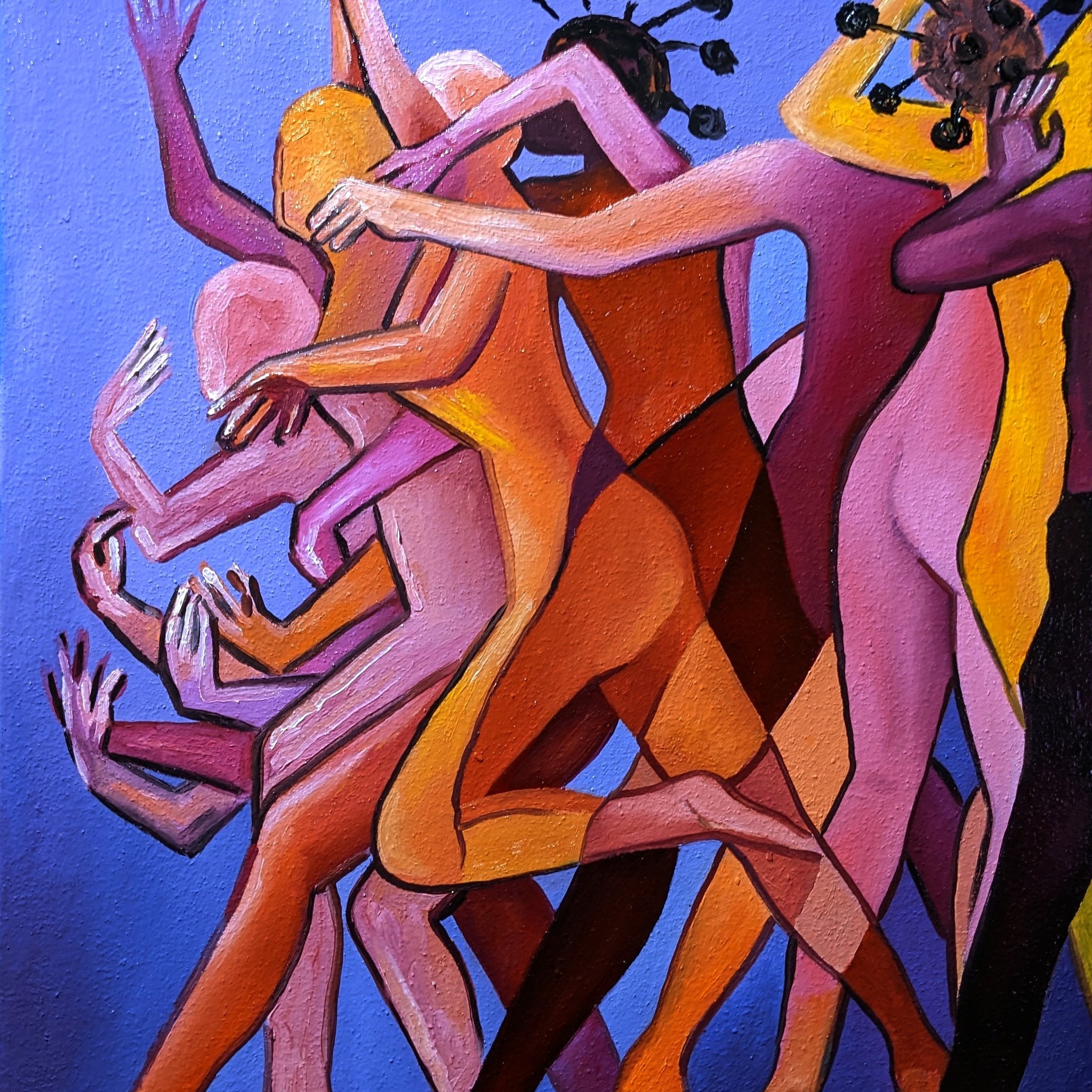 : African Oil Painting by Gilles Samen