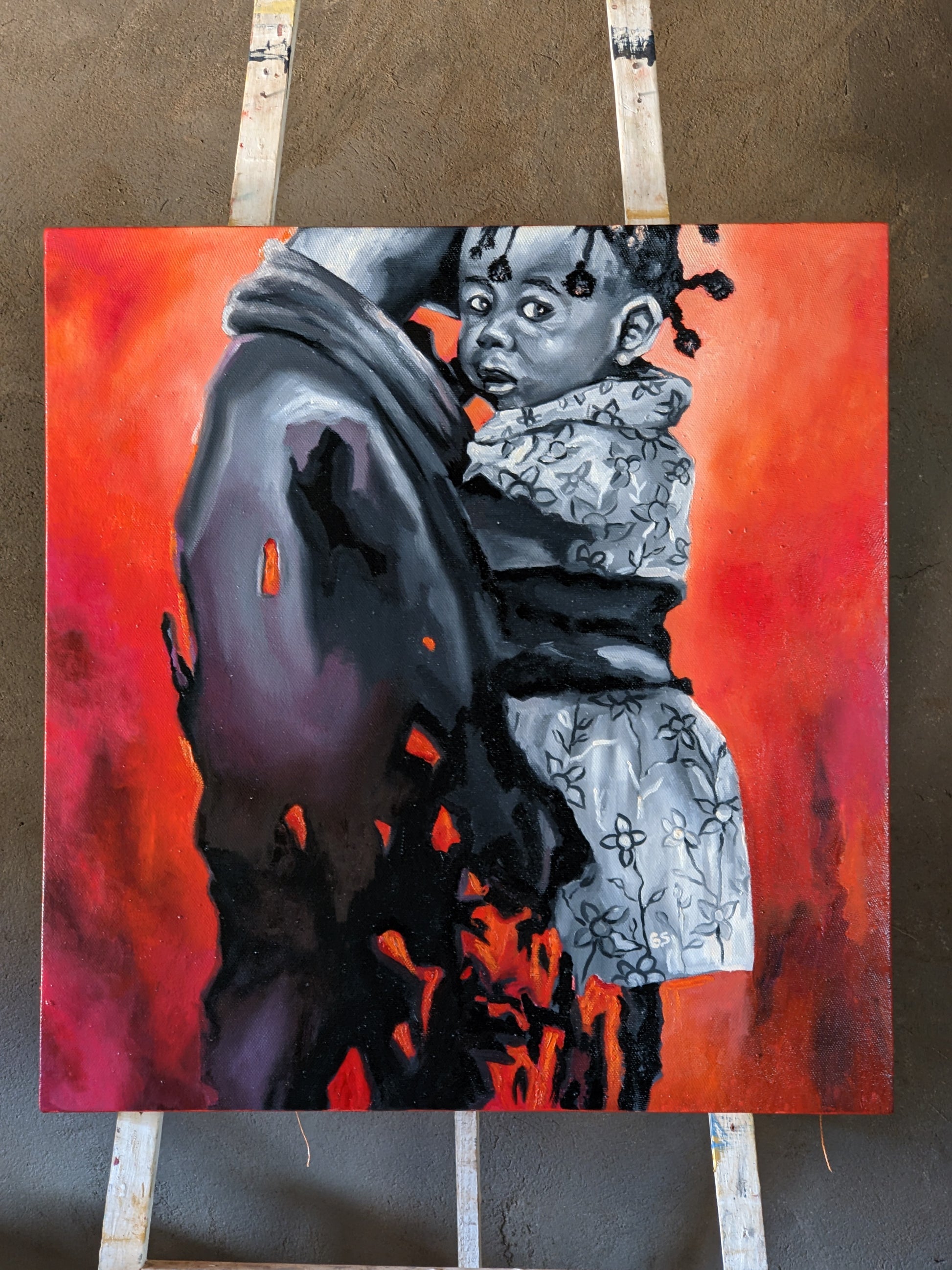 The Mirrors Of Hope : African Oil Painting by Gilles Samen