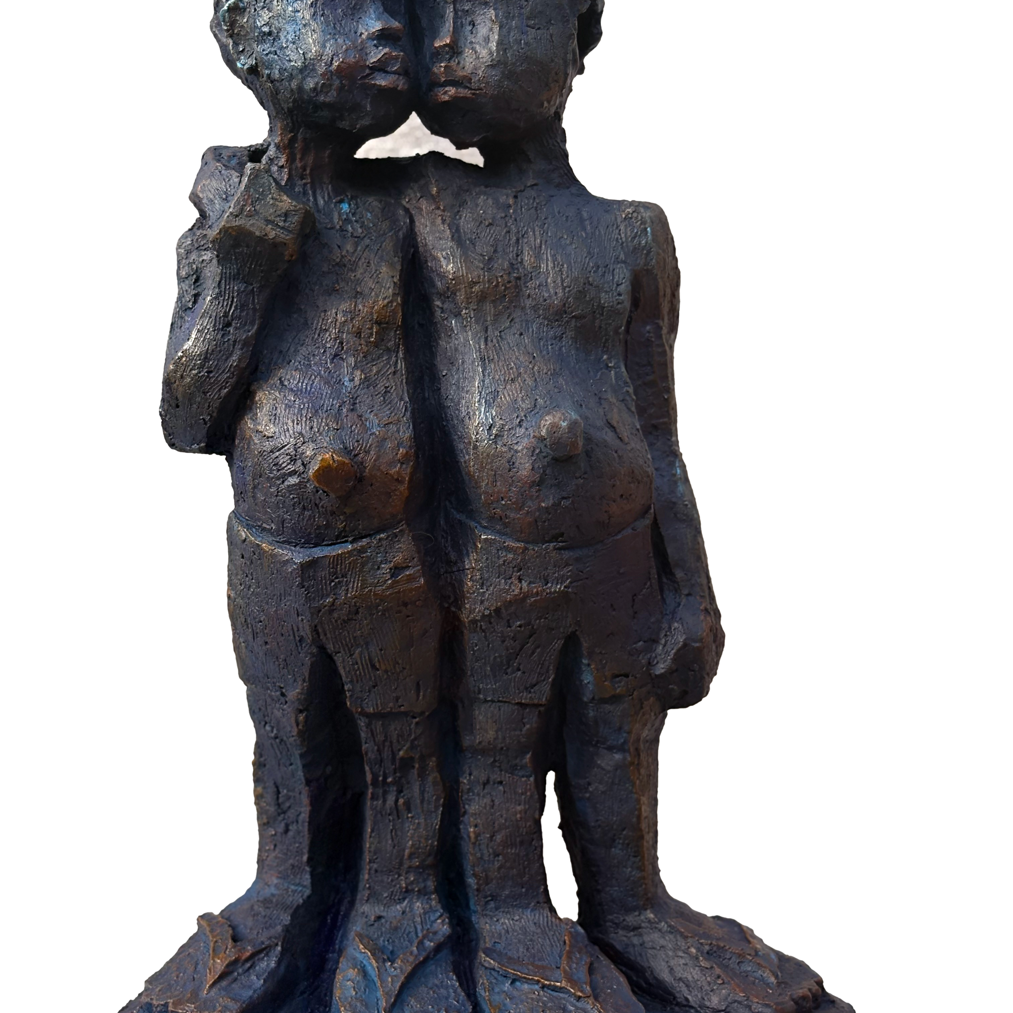 Clay With Pigment Sculpture "Love And Friendship 1"