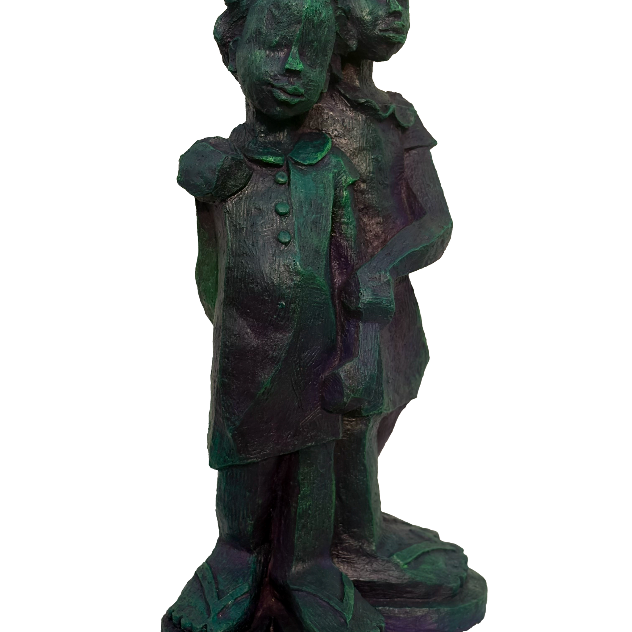 Clay With Pigment Sculpture "Love And Friendship 2"
