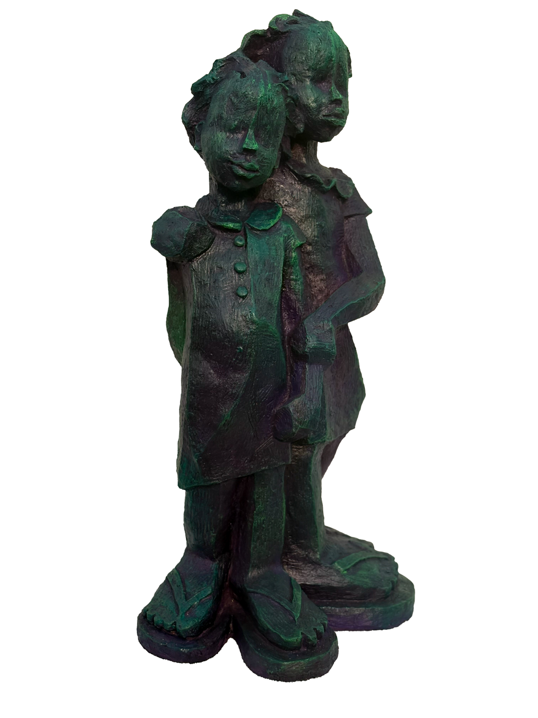 Clay With Pigment Sculpture "Love And Friendship 2"
