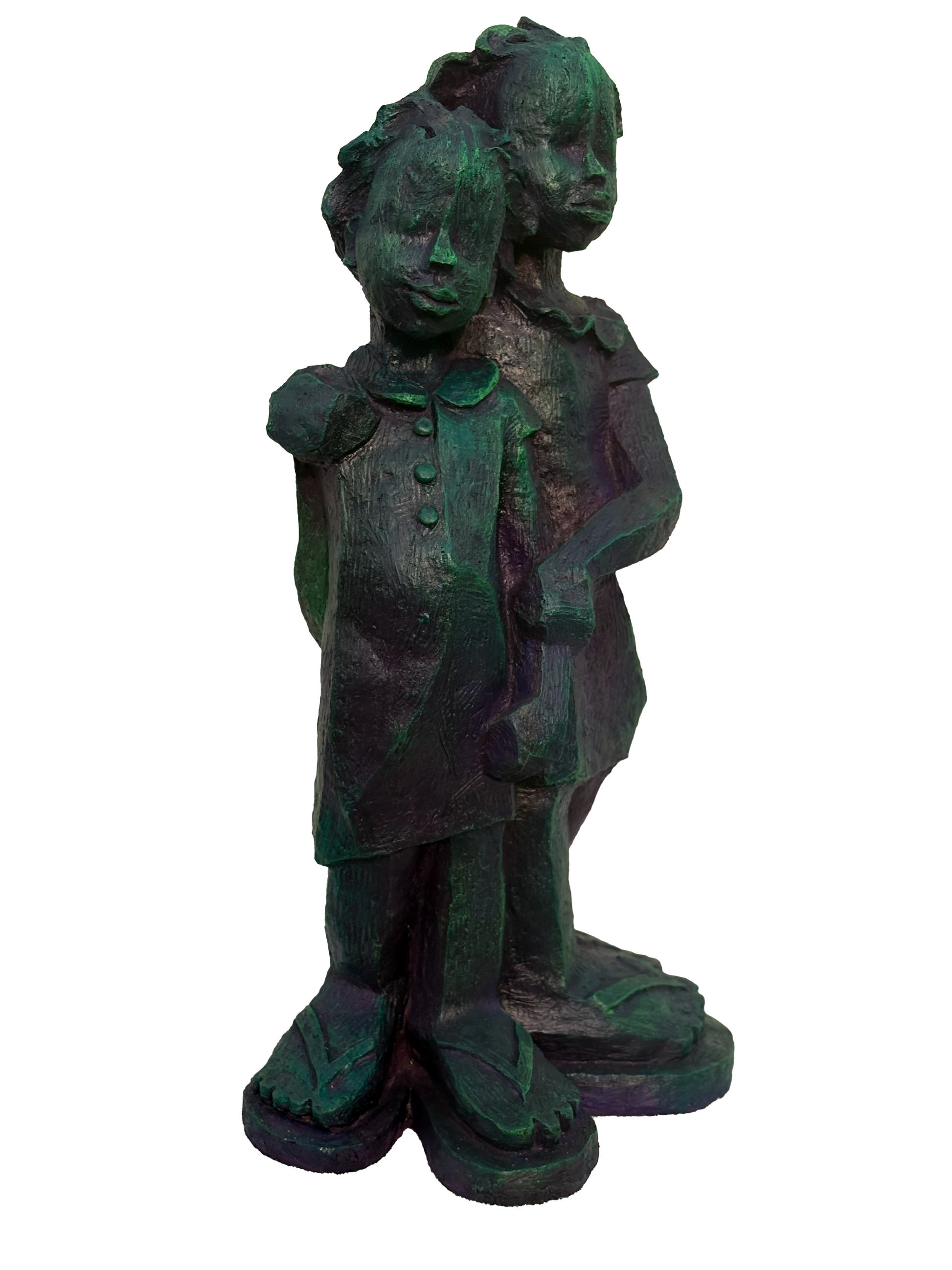 Clay With Pigment Sculpture "Love And Friendship 2"
