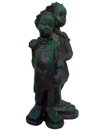 Clay With Pigment Sculpture "Love And Friendship 2"
