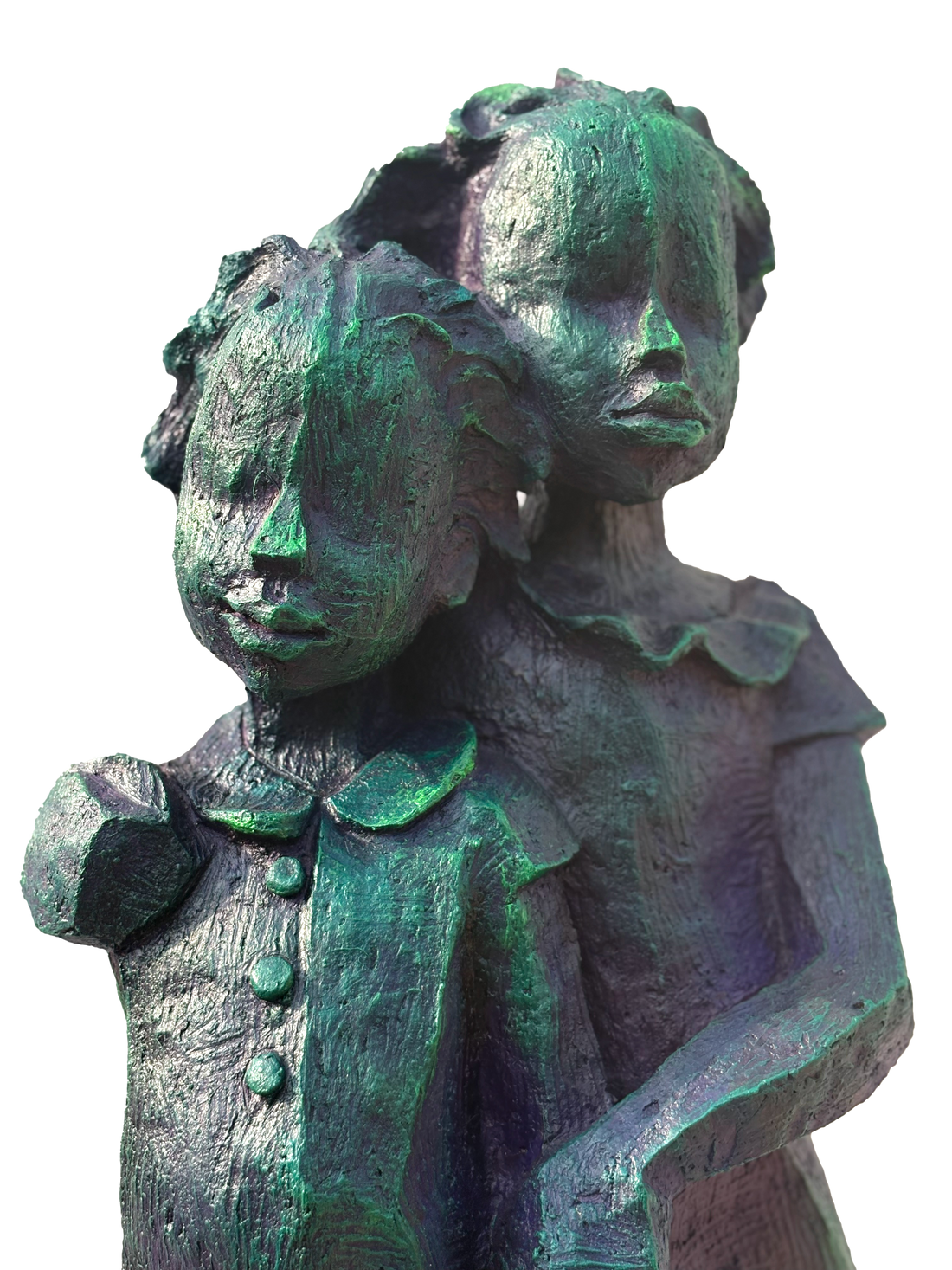 Clay With Pigment Sculpture "Love And Friendship 2"
