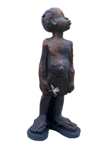 Clay With Pigment Sculpture "Optimism"
