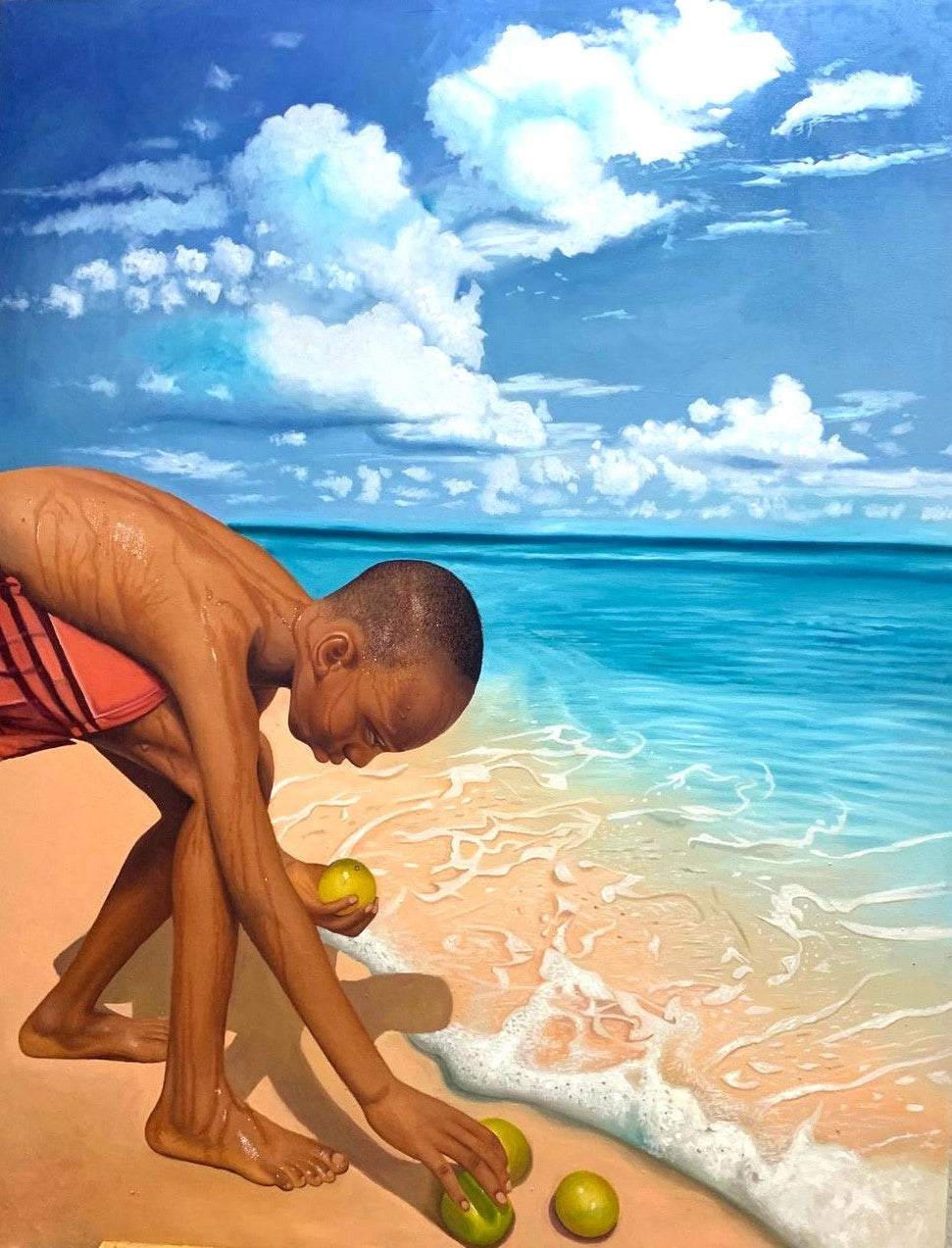 Orange Lover : African Oil Painting For Sale