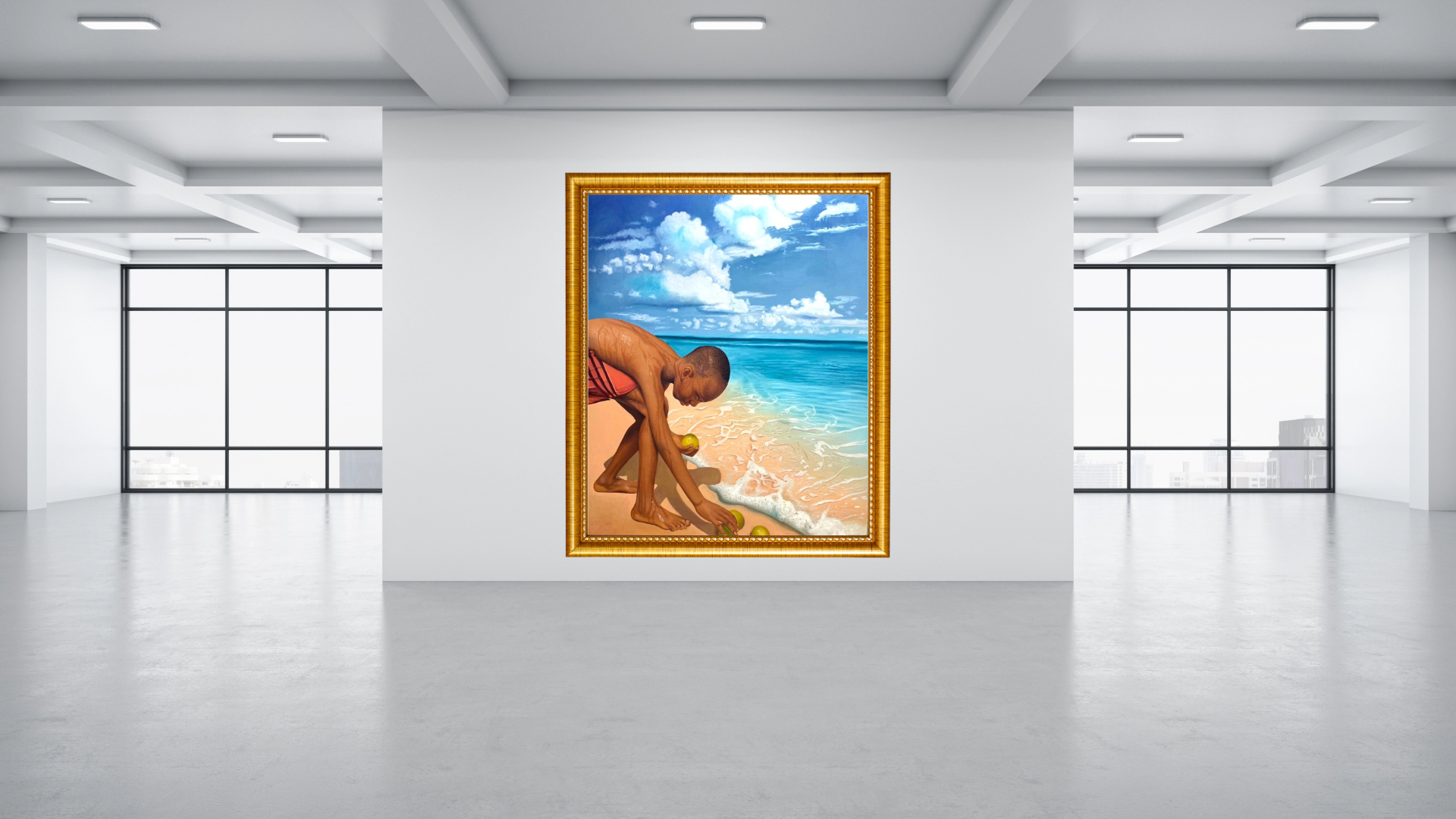 Orange Lover : African Oil Painting For Sale