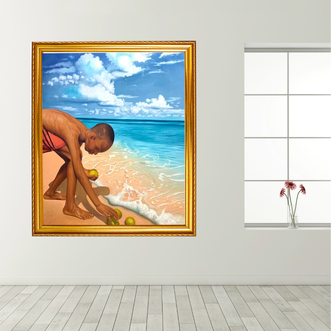 Orange Lover : African Oil Painting For Sale