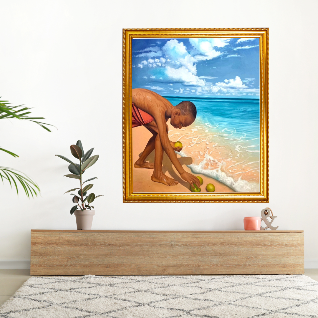 Orange Lover : African Oil Painting For Sale