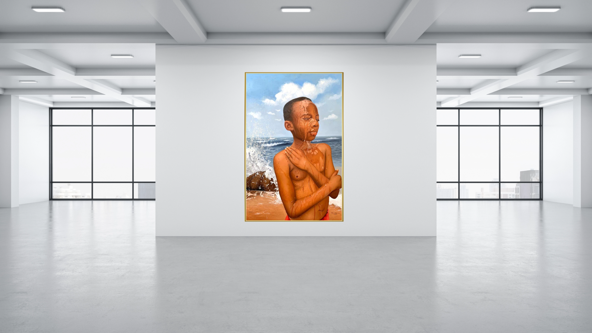 Shower Of Blessing : African Oil Painting For Sale