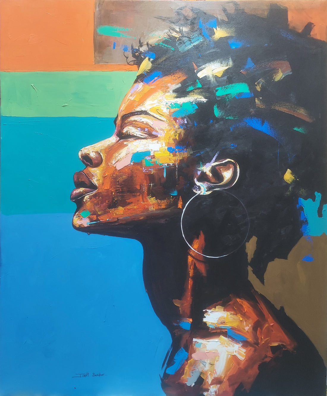 Silent Radiance :  African Painting For Sale