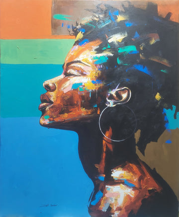 Silent Radiance :  African Painting For Sale