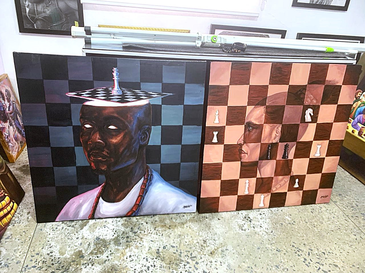 Aduni Is Trapped : Hyperrealistic African Pastel Painting For Sale