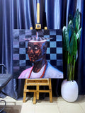 Brilliance: Hyperrealistic African Pastel Painting For Sale