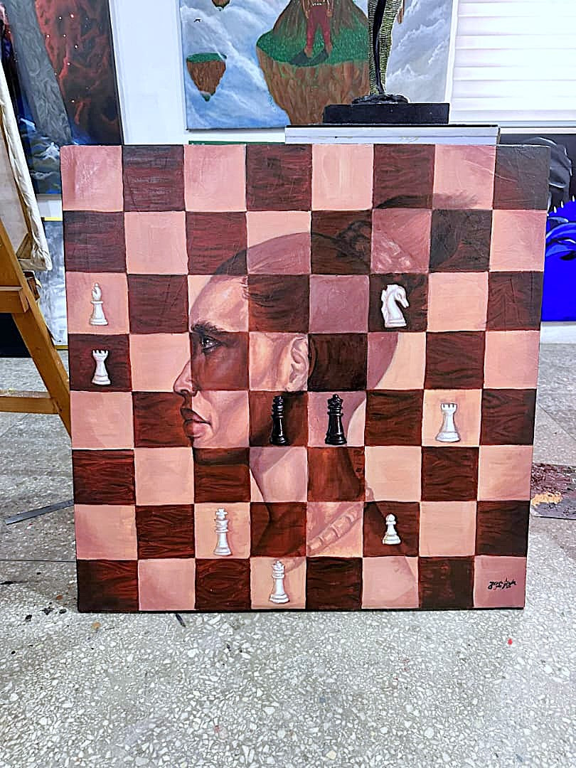 Aduni Is Trapped : Hyperrealistic African Pastel Painting For Sale