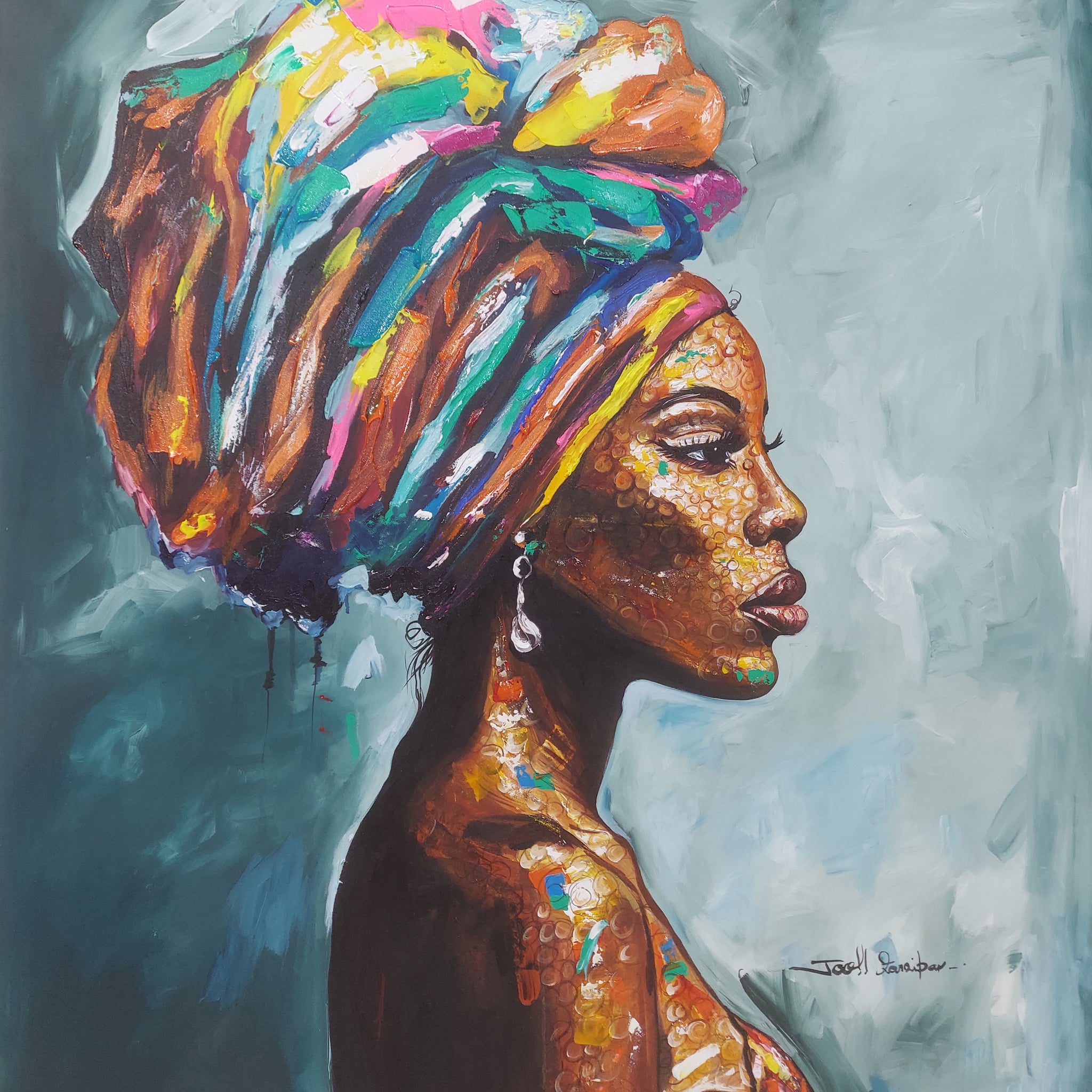 The Other Side: Acryl Painting By Jonathan Leo Kibiki