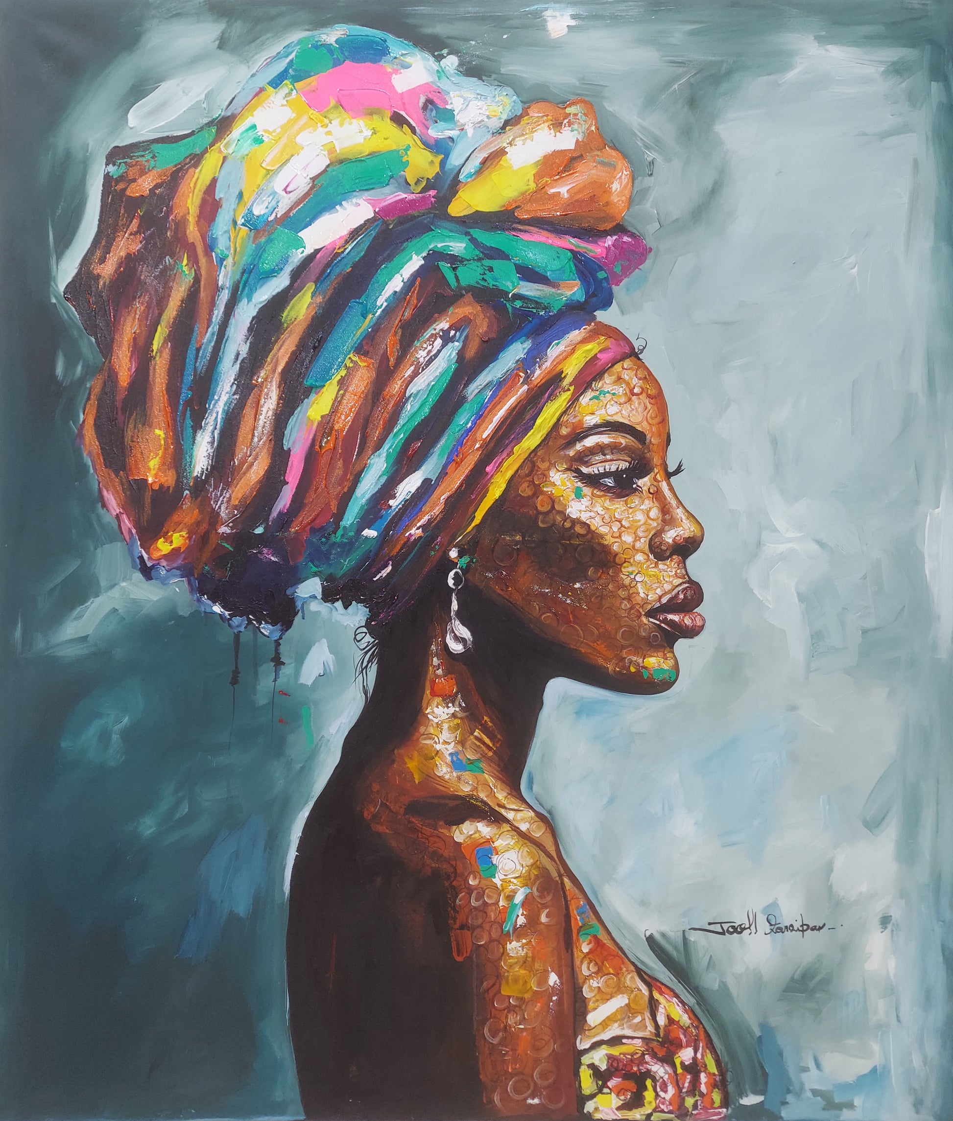 The Other Side: Acryl Painting By Jonathan Leo Kibiki