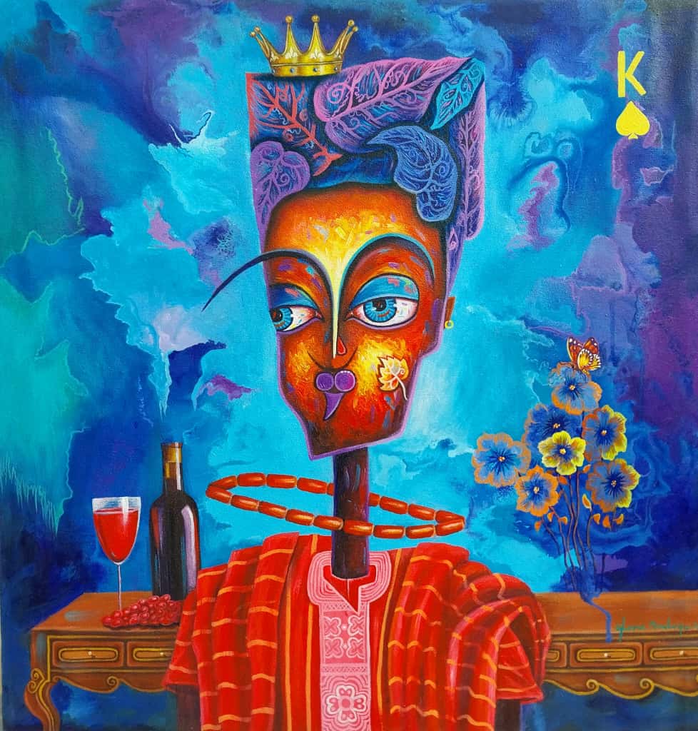 Alu-Dibond Fine Art Print Of Original Mixed Media Painting The King