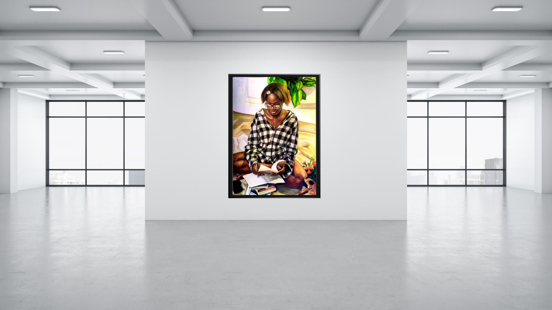  Hyperrealistic African Pastel Painting For Sale