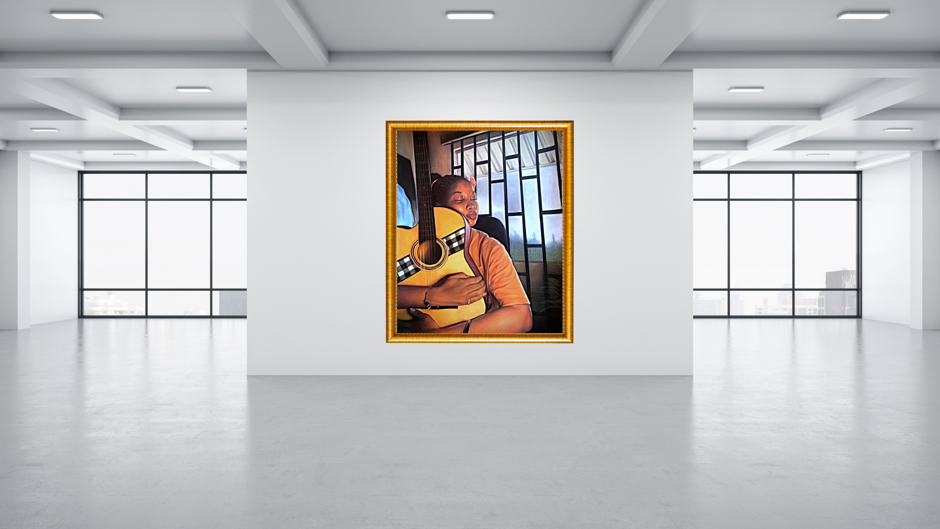 Hyperrealistic African Pastel Painting For Sale