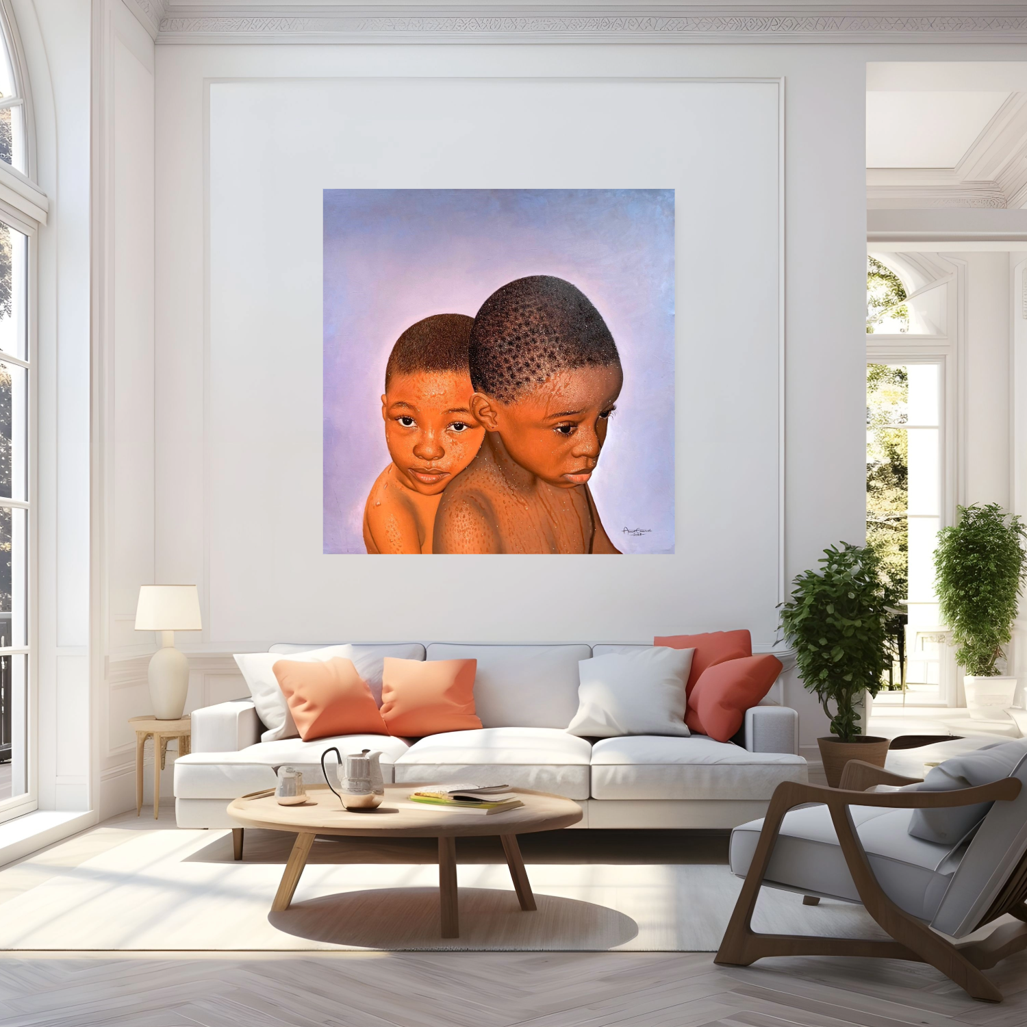 Original Oil Painting You're Not Alone / African Fine Art Print