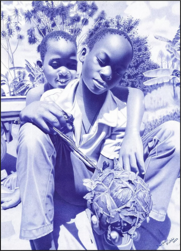 Main image The Villager I - Fine Art Print On Alu-Dibond