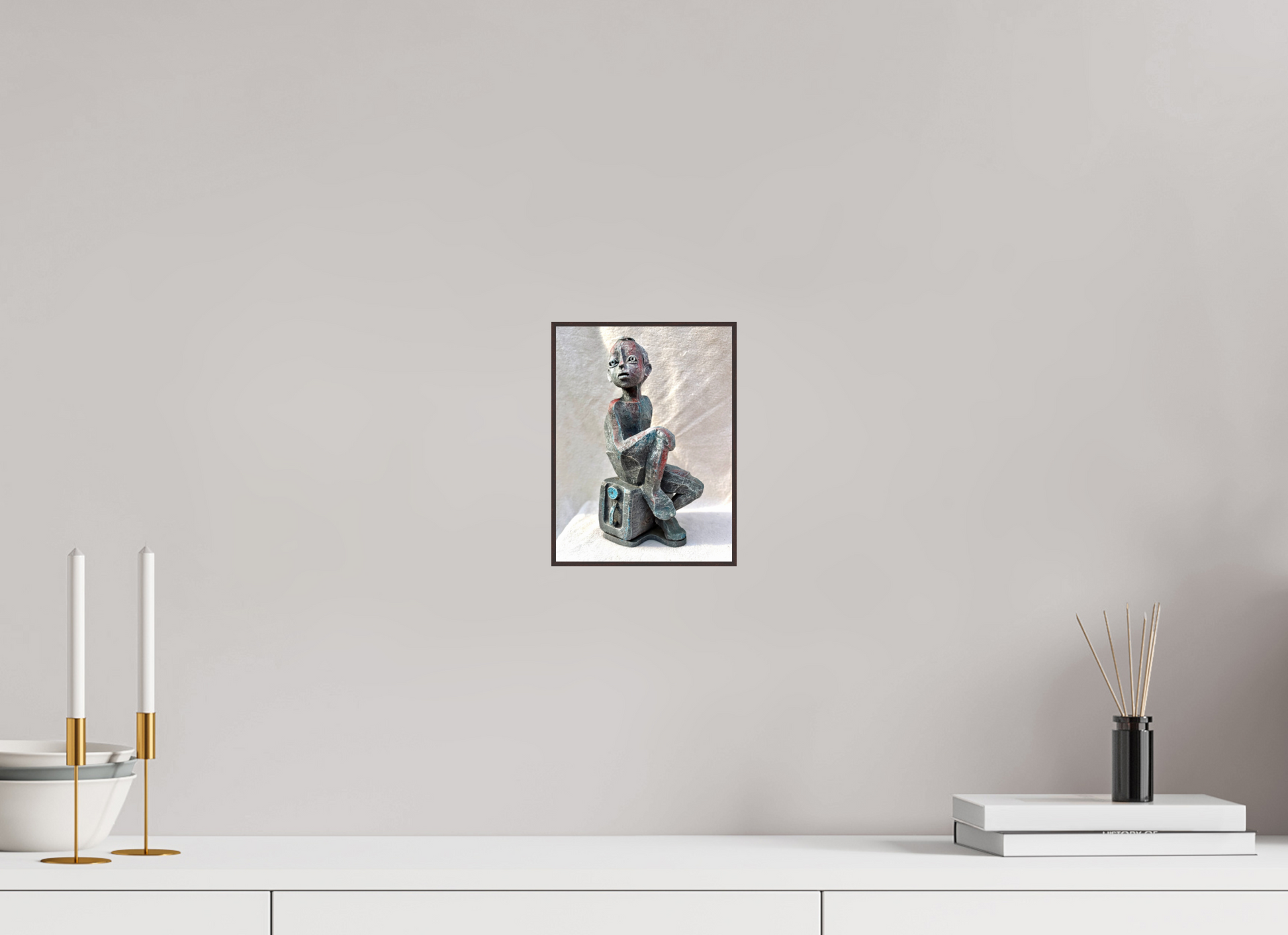 15 x 20 cm, Fine Art Print On Alu-Dibond Framed With Artbox Brown Nostalgia - Fine Art Print On Alu-Dibond