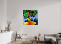 100 x 100 cm, Fine Art Print On Alu-Dibond Framed With Artbox Black Harmony I - Fine Art Print On Alu-Dibond