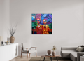 100 x 100 cm, Fine Art Print On Alu-Dibond Framed With Artbox Black Harmony II - Fine Art Print On Alu-Dibond