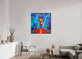 100 x 104,7 cm, Fine Art Print On Alu-Dibond Framed With Artbox Black The King - Fine Art Print On Alu-Dibond