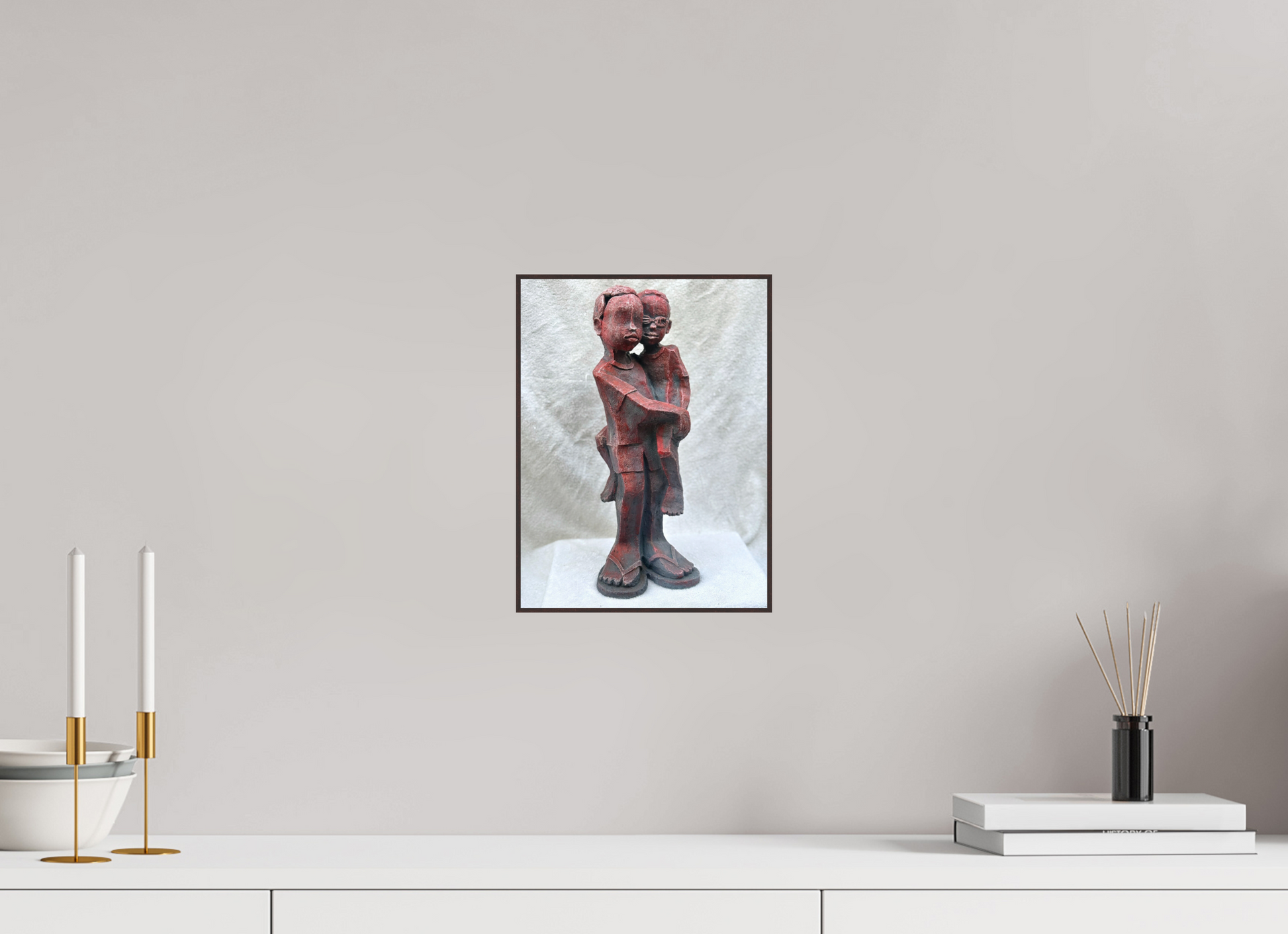 21 x 28 cm, Fine Art Print On Alu-Dibond Framed With Artbox Brown Love And Responsibility - Fine Art Print On Alu-Dibond