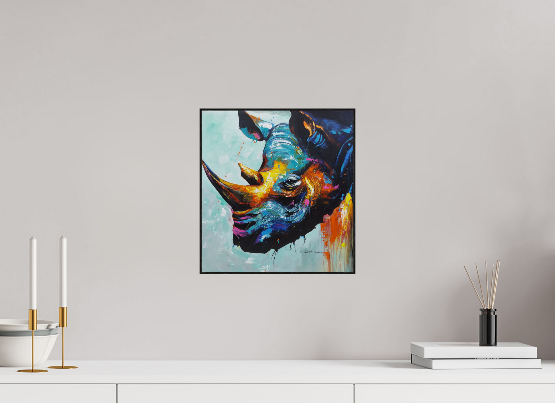 30 x 31,9 cm, Fine Art Print On Alu-Dibond Framed With Artbox Black Forged By Heart I - Fine Art Print On Alu-Dibond