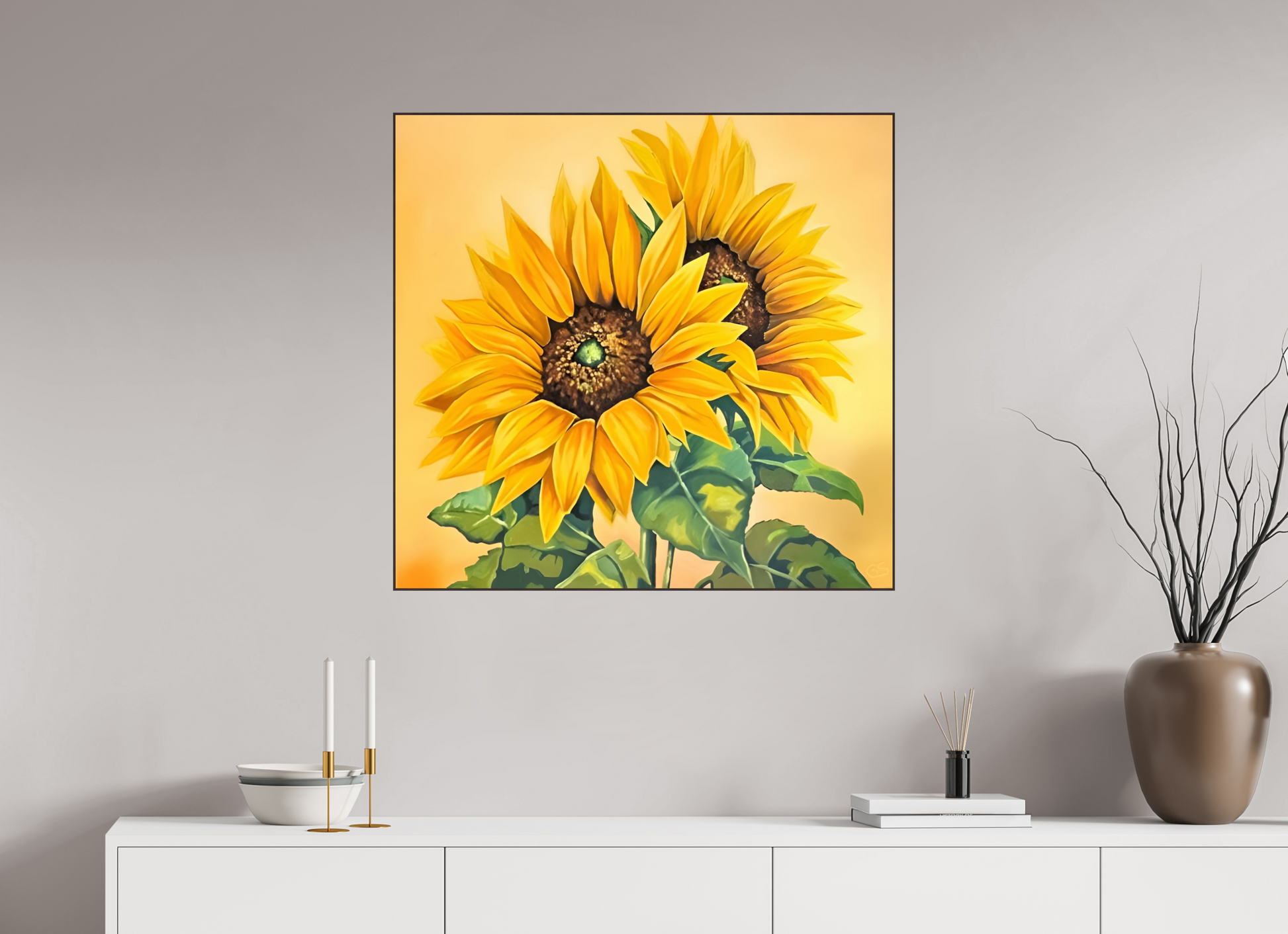 84 x 80 cm, Fine Art Print On Alu-Dibond Framed With Artbox Brown The Union Of Contraries - Fine Art Print On Alu-Dibond