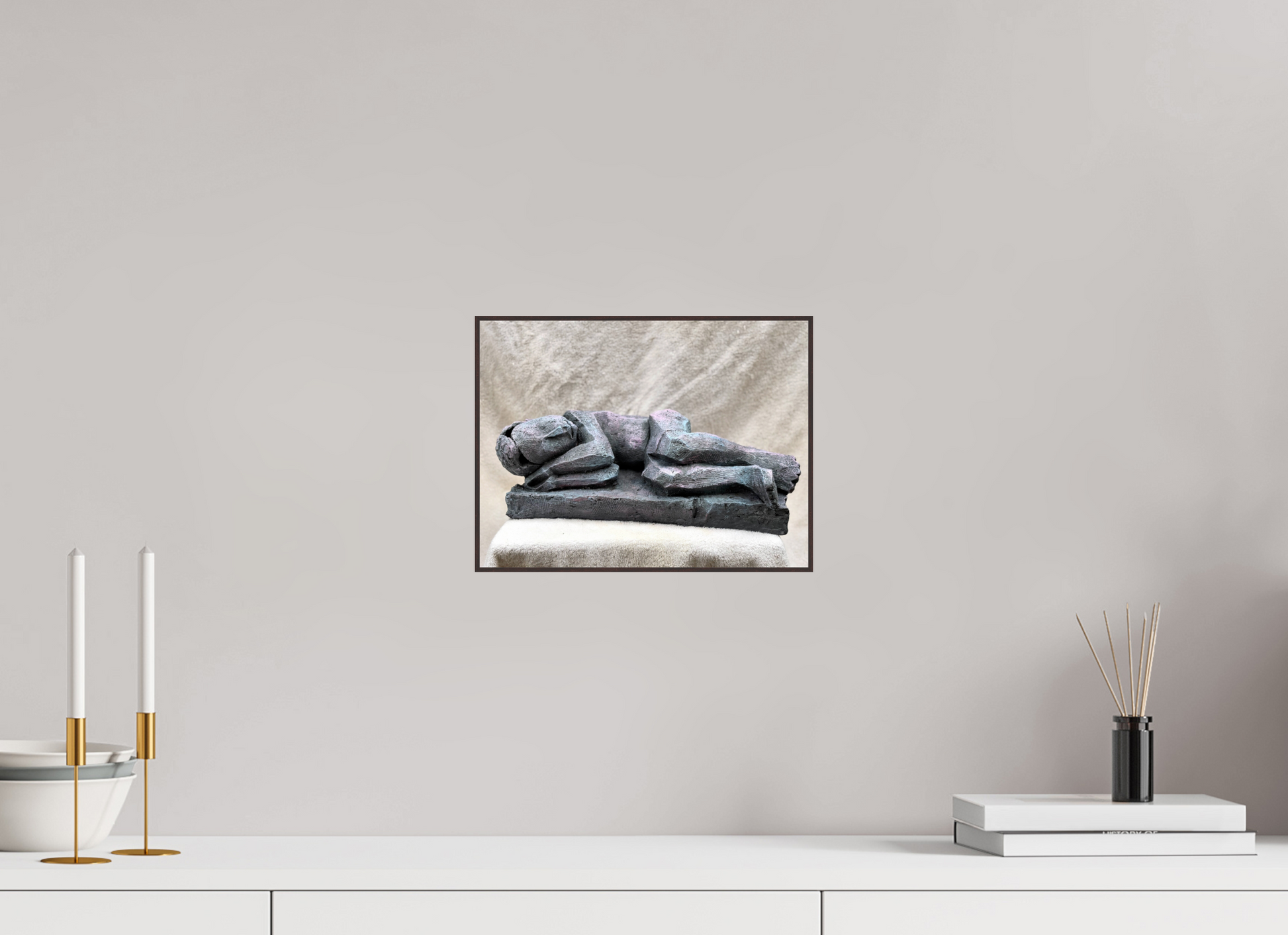 28 x 21 cm, Fine Art Print On Alu-Dibond Framed With Artbox Brown Dreamer - Fine Art Print On Alu-Dibond