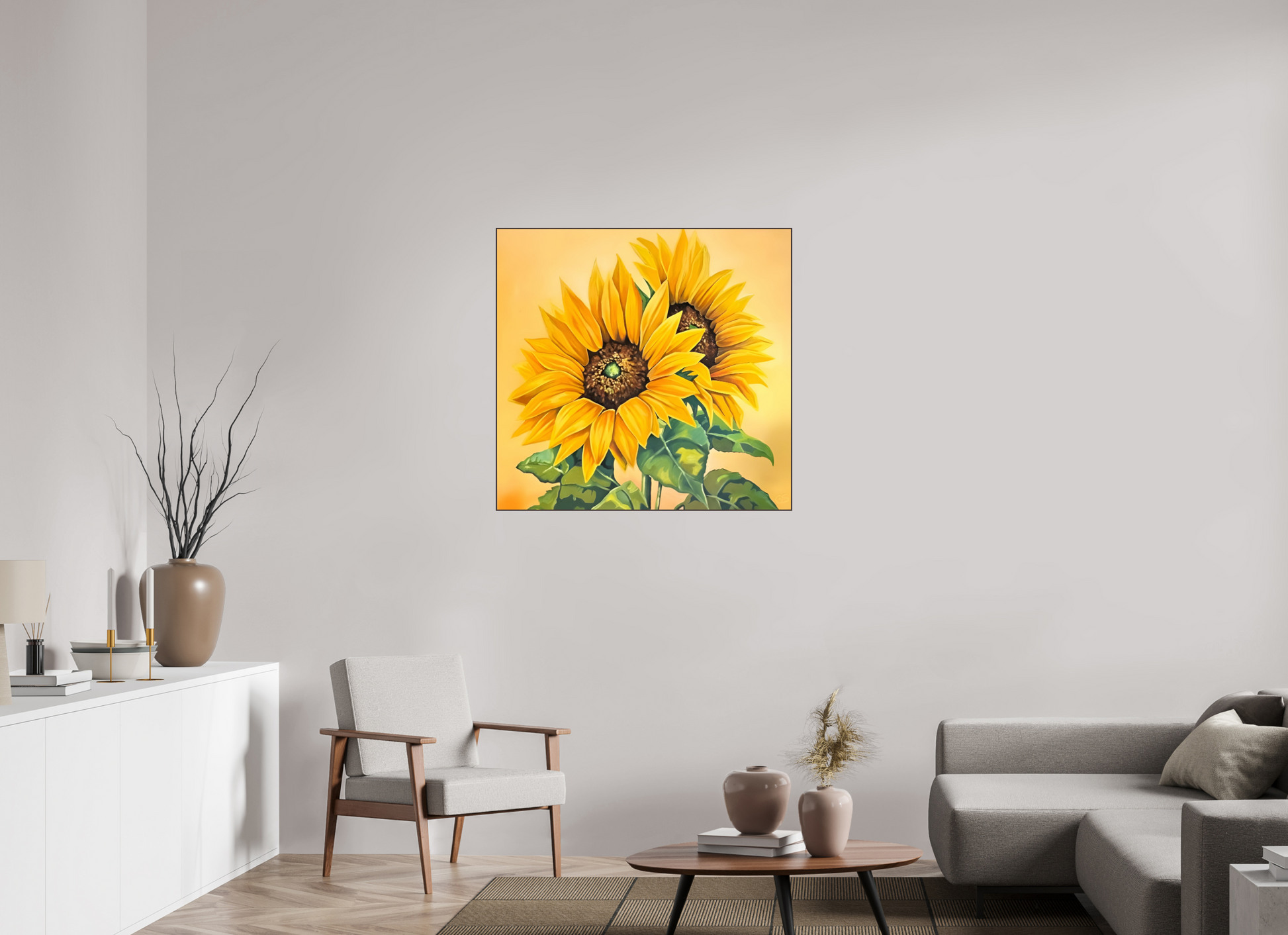 94,4 x 90 cm, Fine Art Print On Alu-Dibond Framed With Artbox Brown The Union Of Contraries - Fine Art Print On Alu-Dibond